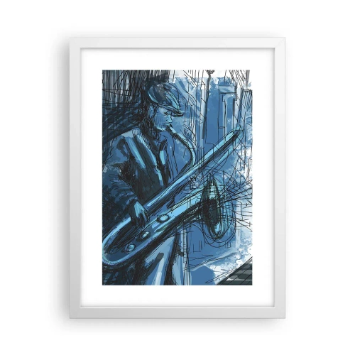 Poster în ramă albă - Rapsodie urbană - 30x40 cm