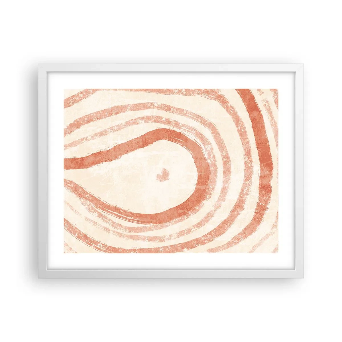 Poster în ramă albă - Cercuri de corali - compoziție - 50x40 cm