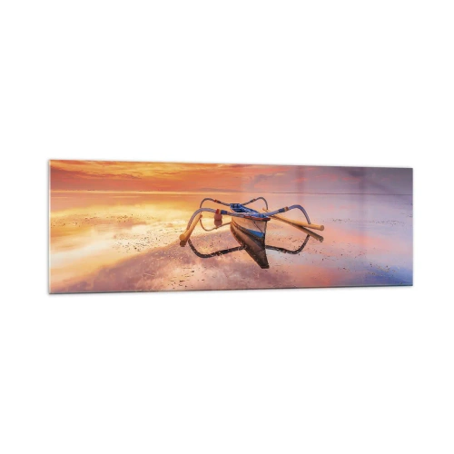 Tablou pe sticlă - Liniștea unei seri tropicale - 160x50 cm