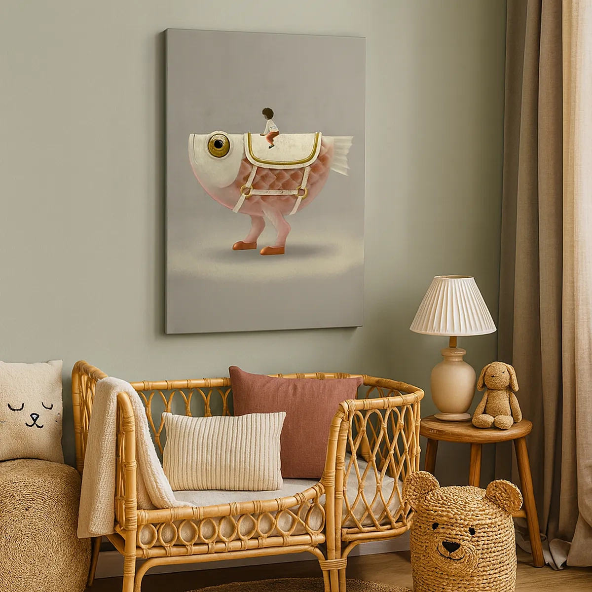 Tablou pe pânză - Călărețul Pescărel - 50x70 cm