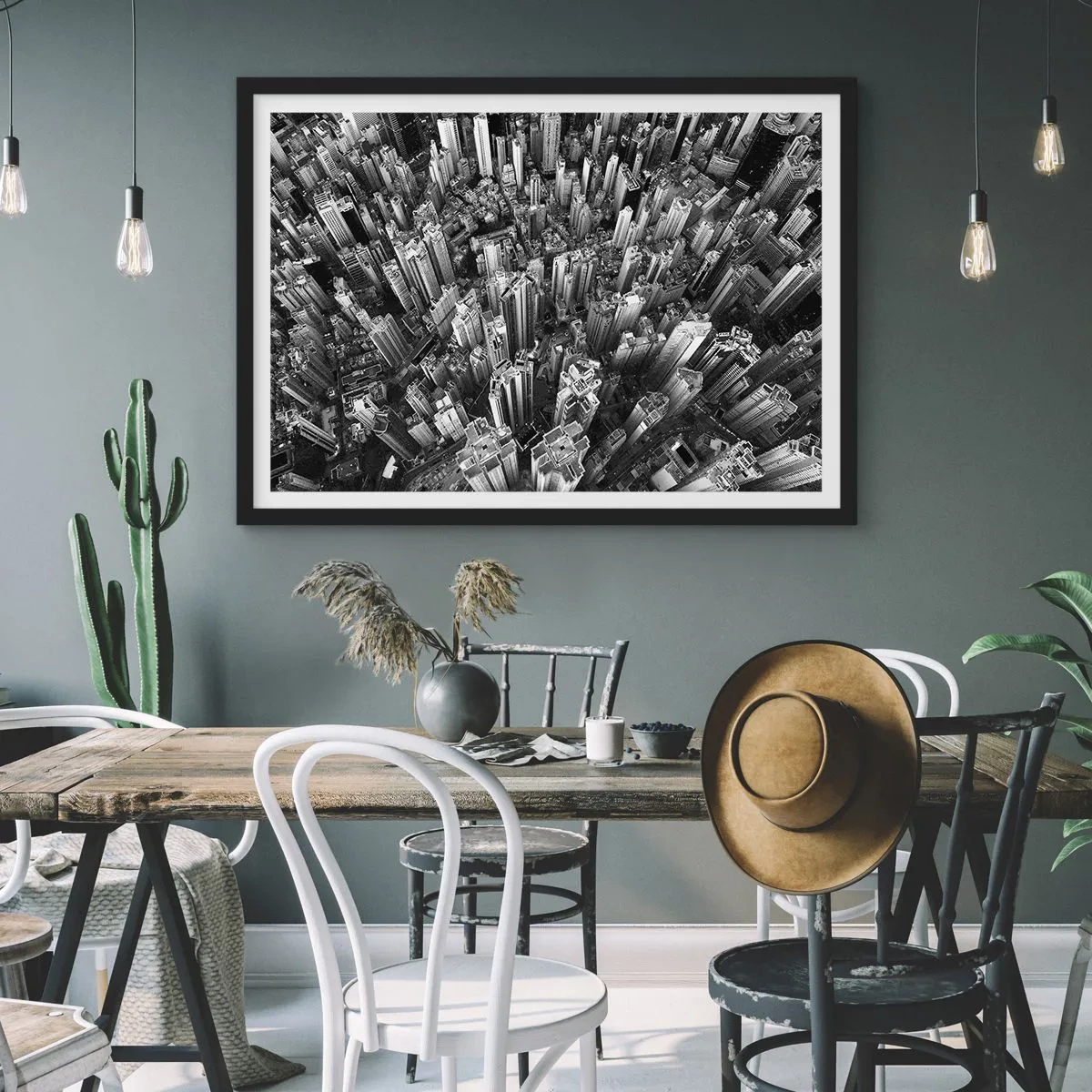 Poster în ramă neagră - Din ce în ce mai sus - 50x40 cm