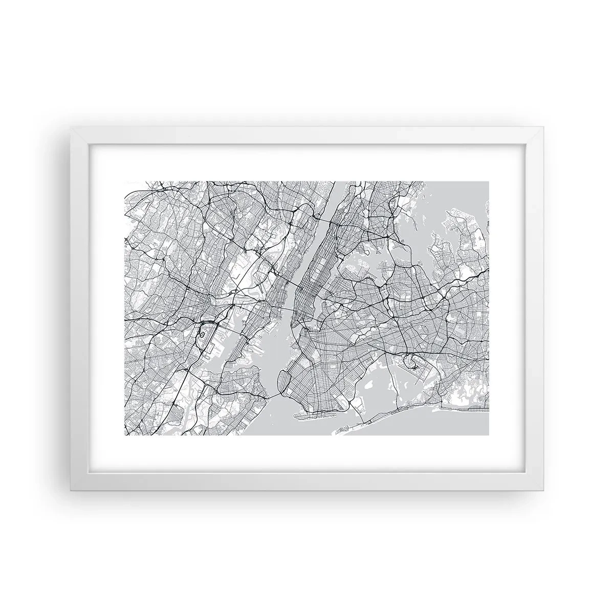 Poster în ramă albă - Anatomia unei metropole - 40x30 cm