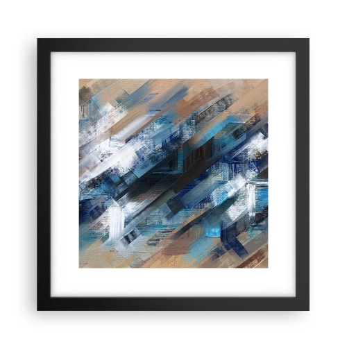 Poster în ramă neagră - Pe o pantă albastră - 30x30 cm