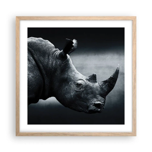 Poster în ramă de stejar deschis - Profil drept - 50x50 cm