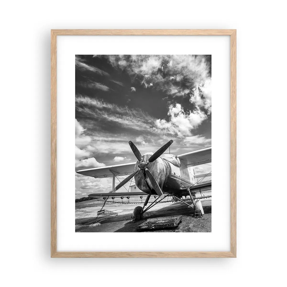 Poster în ramă de stejar deschis - Abia aștept! - 40x50 cm