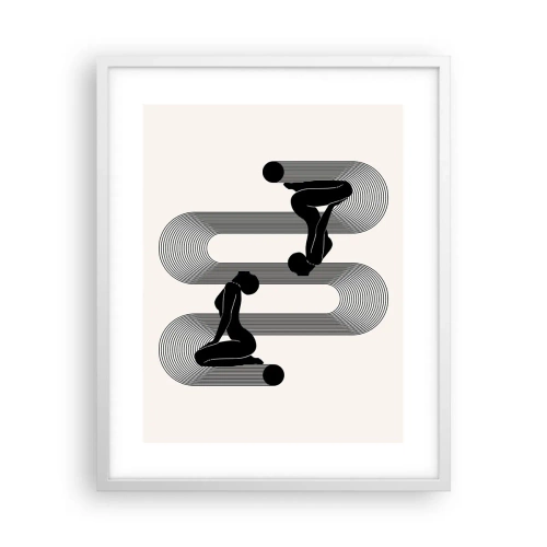Poster în ramă albă - Simetrie senzuală - 40x50 cm