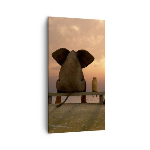 Tablou pe pânză - Este bine să tăcem împreună - 55x100 cm