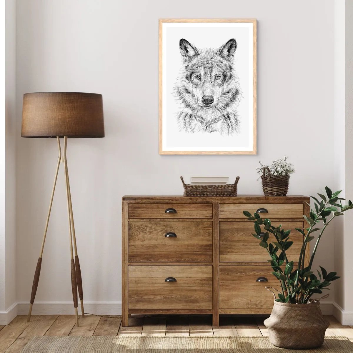 Poster în ramă de stejar deschis - Un lider înnăscut - 70x100 cm