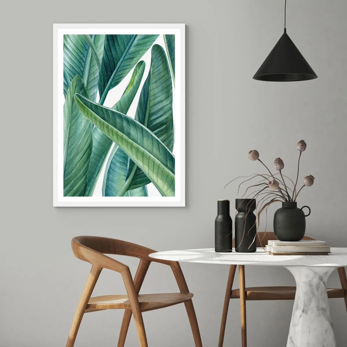 Poster în ramă albă - Verdeața în sine - 70x100 cm
