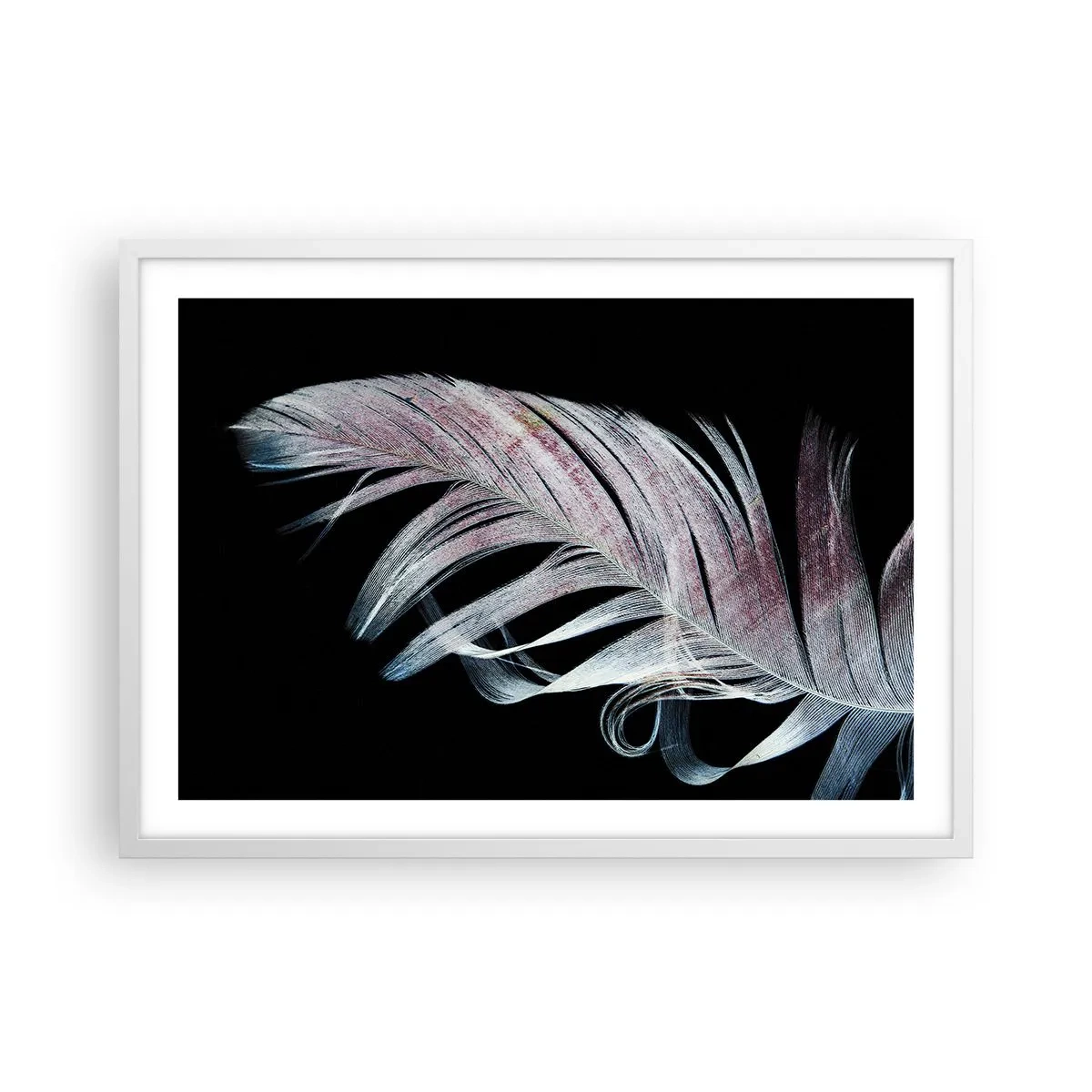 Poster în ramă albă - Gândește-te la atingere - 70x50 cm