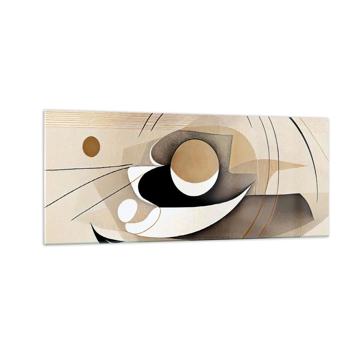 Tablou pe sticlă - Compoziție - nucleu - 100x40 cm