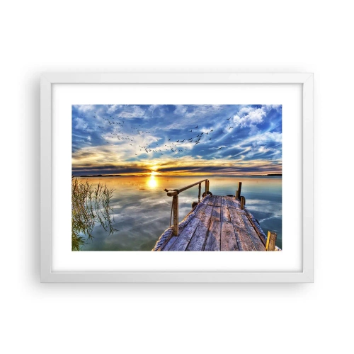 Poster în ramă albă - Vântul se odihnește - 40x30 cm