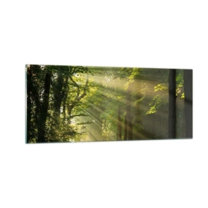 Tablou pe sticlă - Moment de pădure - 100x40 cm