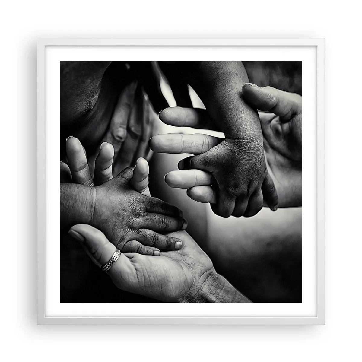 Poster în ramă albă - A fi om - 60x60 cm