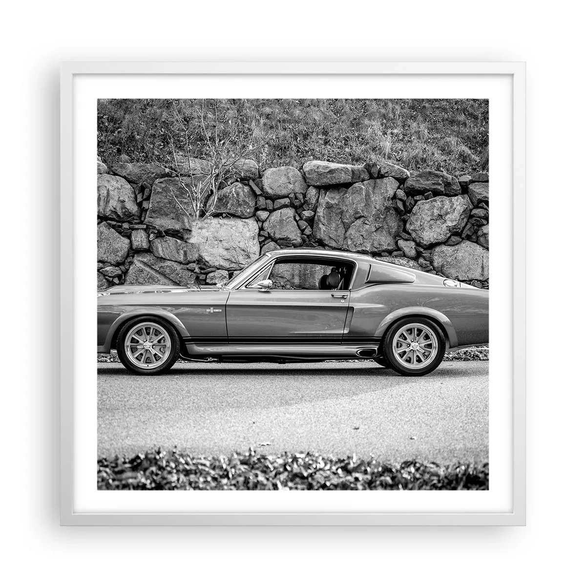 Poster în ramă albă - Legenda anilor '60. - 60x60 cm