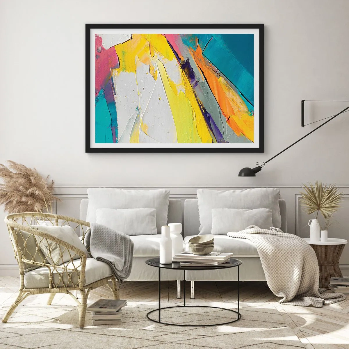 Poster în ramă neagră - Anatomia luminii - 100x70 cm