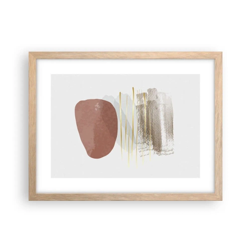 Poster în ramă de stejar deschis - Colonadă abstractă - 40x30 cm