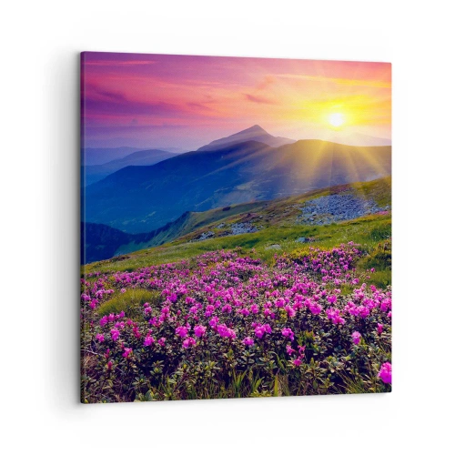 Tablou pe pânză - ... Și peste tot în jur se simte un miros de jneapăn și parfum de ierburi... - 50x50 cm