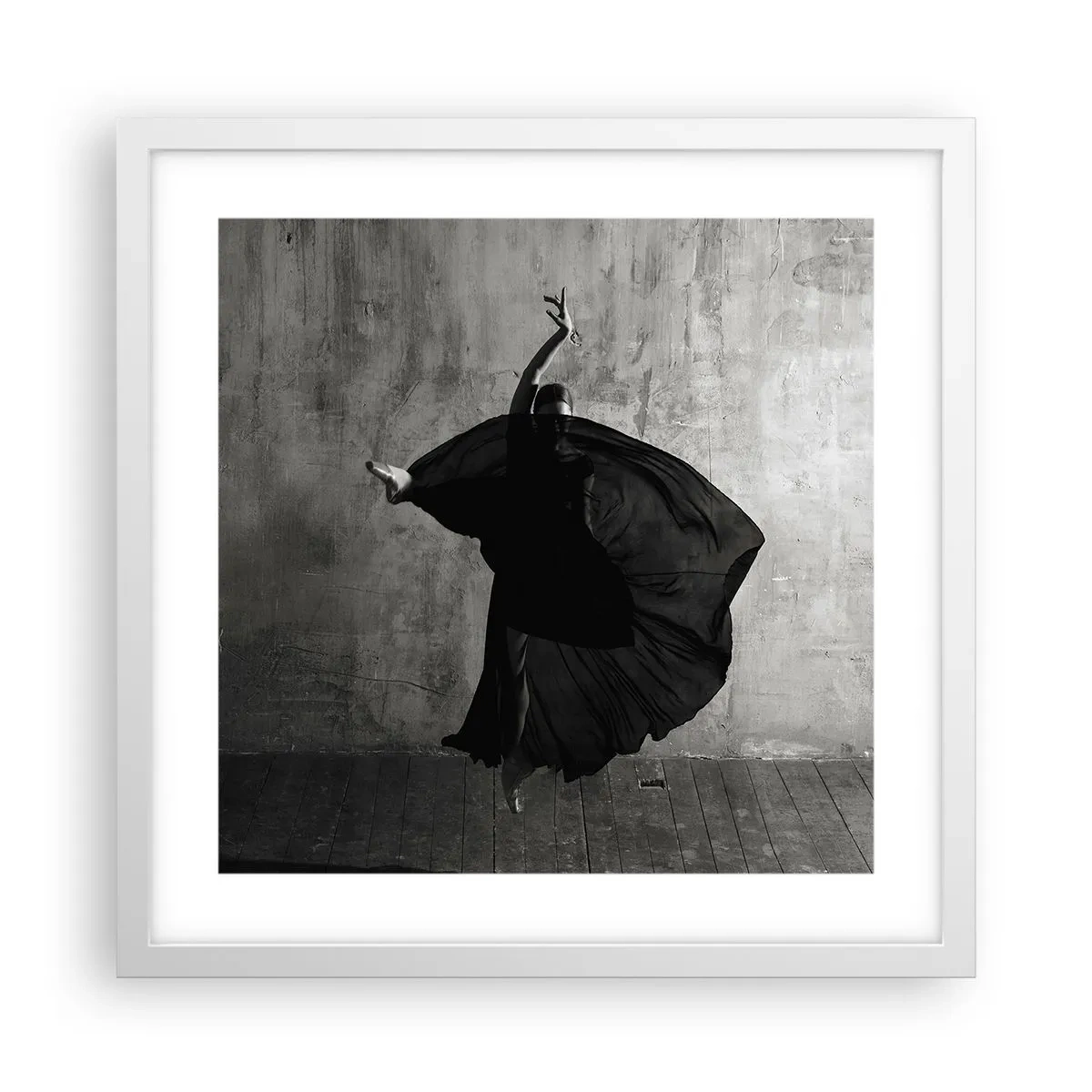 Poster în ramă albă - Un pas pasional - 40x40 cm