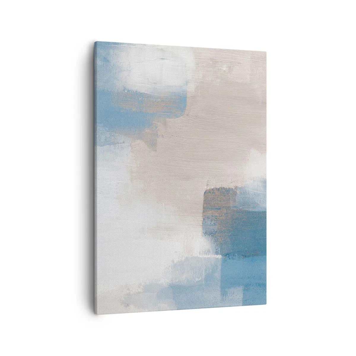 Tablou pe pânză - Abstracție roz în spatele unui voal de albastru - 50x70 cm