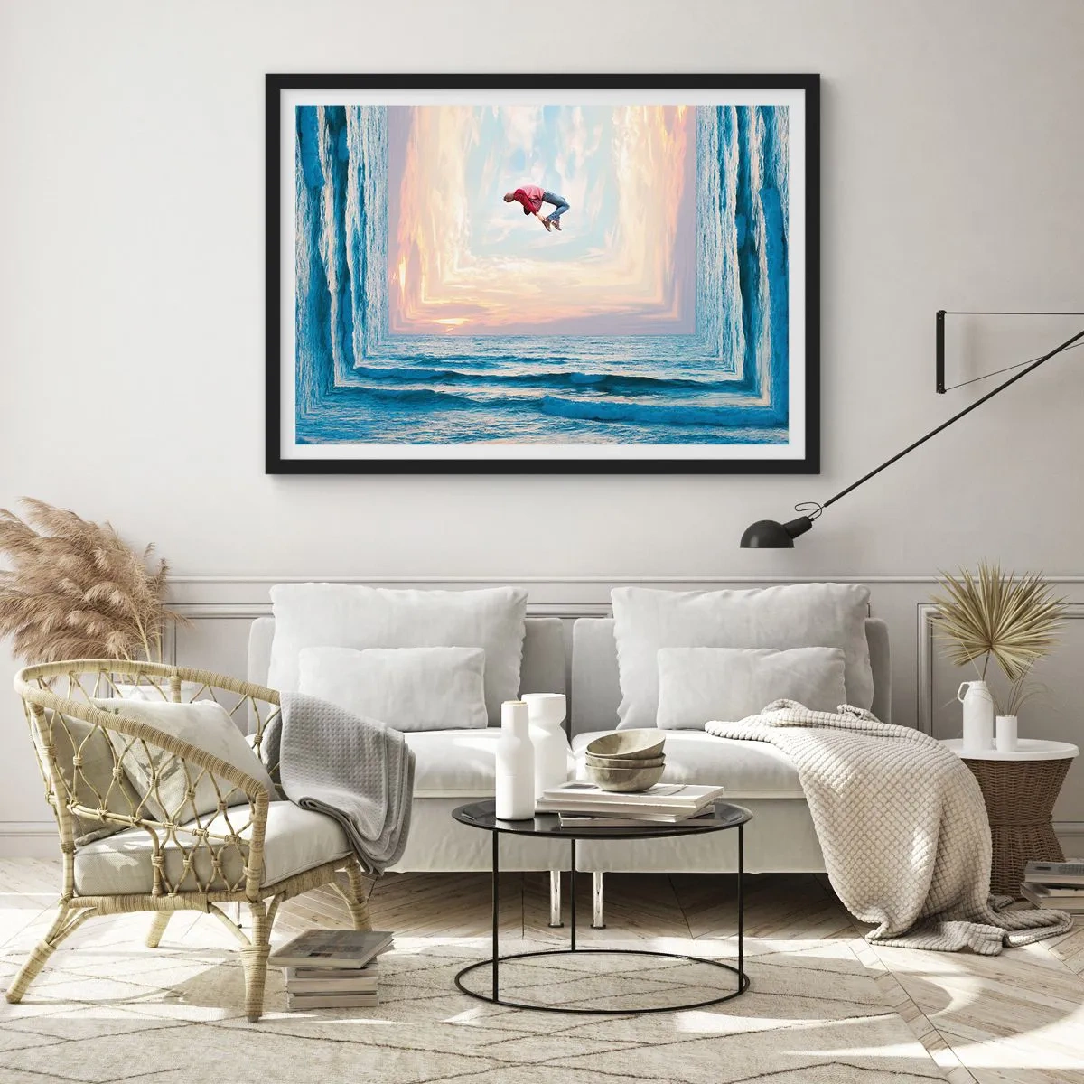 Poster în ramă neagră - Spre o altă dimensiune - 70x50 cm