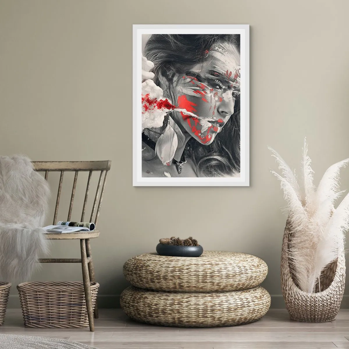 Poster în ramă albă - În aburul absurdului - 61x91 cm