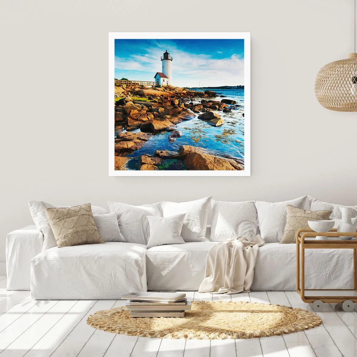 Poster - Întoarce-te acasă fericit, te aștept cu nerăbdare - 40x40 cm