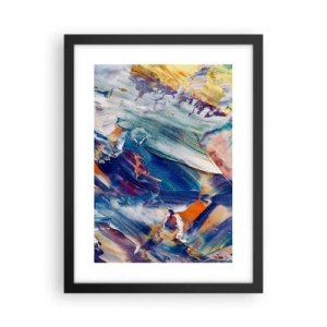 Poster în ramă neagră - Confuzie de culori - 30x40 cm