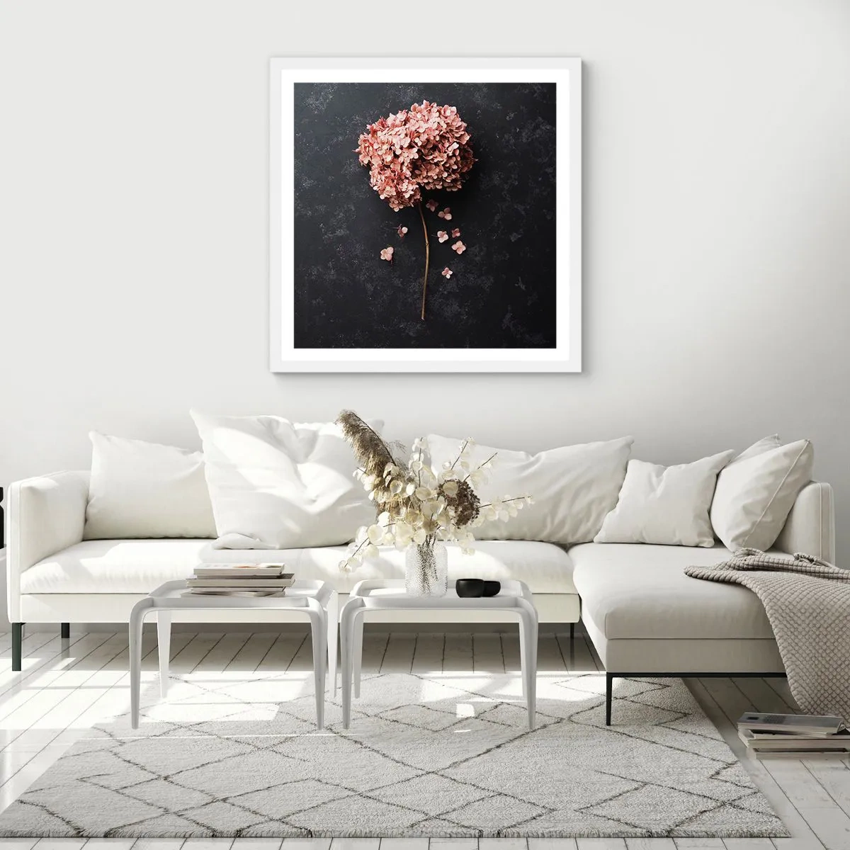 Poster în ramă albă - Un semn cu adevărat romantic - 60x60 cm