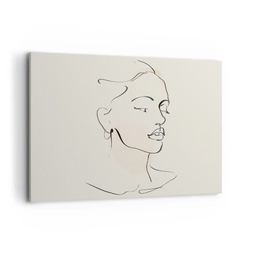 Tablou pe pânză - Cu o linie sigură - 100x70 cm