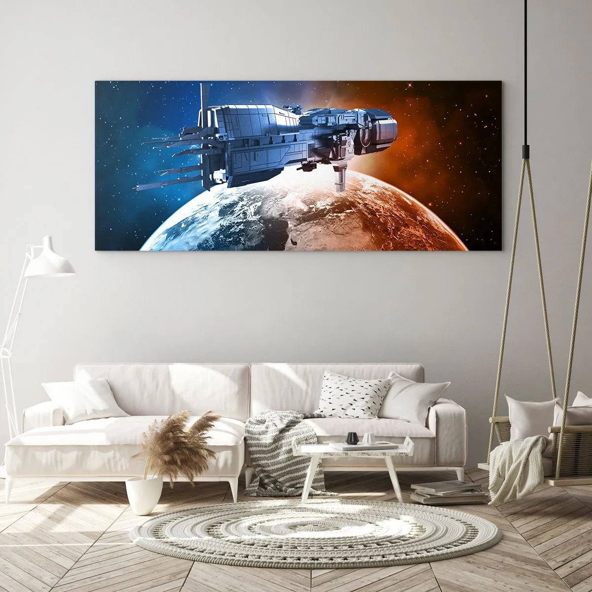 Tablou pe sticlă - Observator atent - 160x50 cm