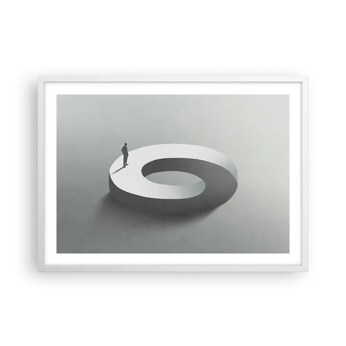 Poster în ramă albă - Înțelegi ceva? - 70x50 cm