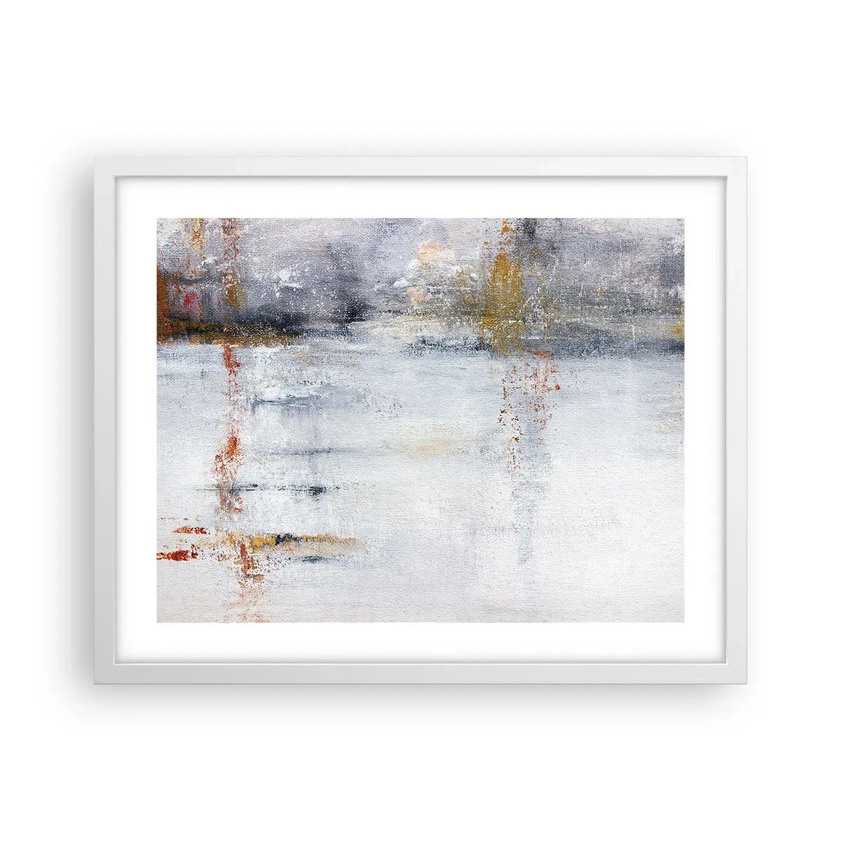 Poster în ramă albă - În spatele cortinei de aer - 50x40 cm