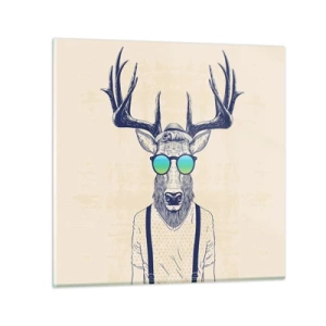 Tablou pe sticlă - Și la cine te așteptai? - 60x60 cm