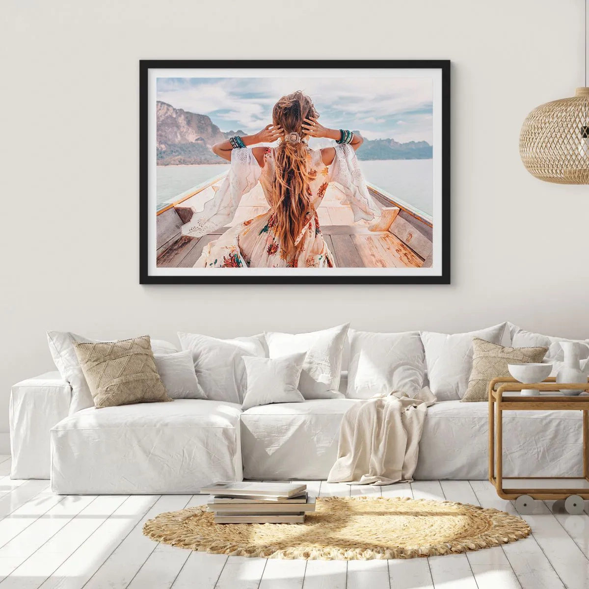 Poster în ramă neagră - Pe drumul spre fericire - 40x30 cm