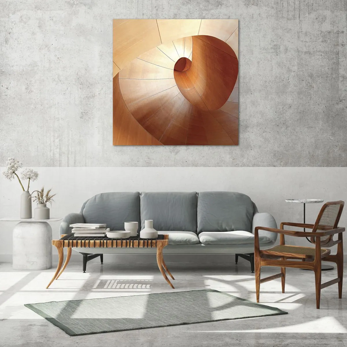 Tablou pe sticlă - Serpentină arhitecturală - 50x50 cm