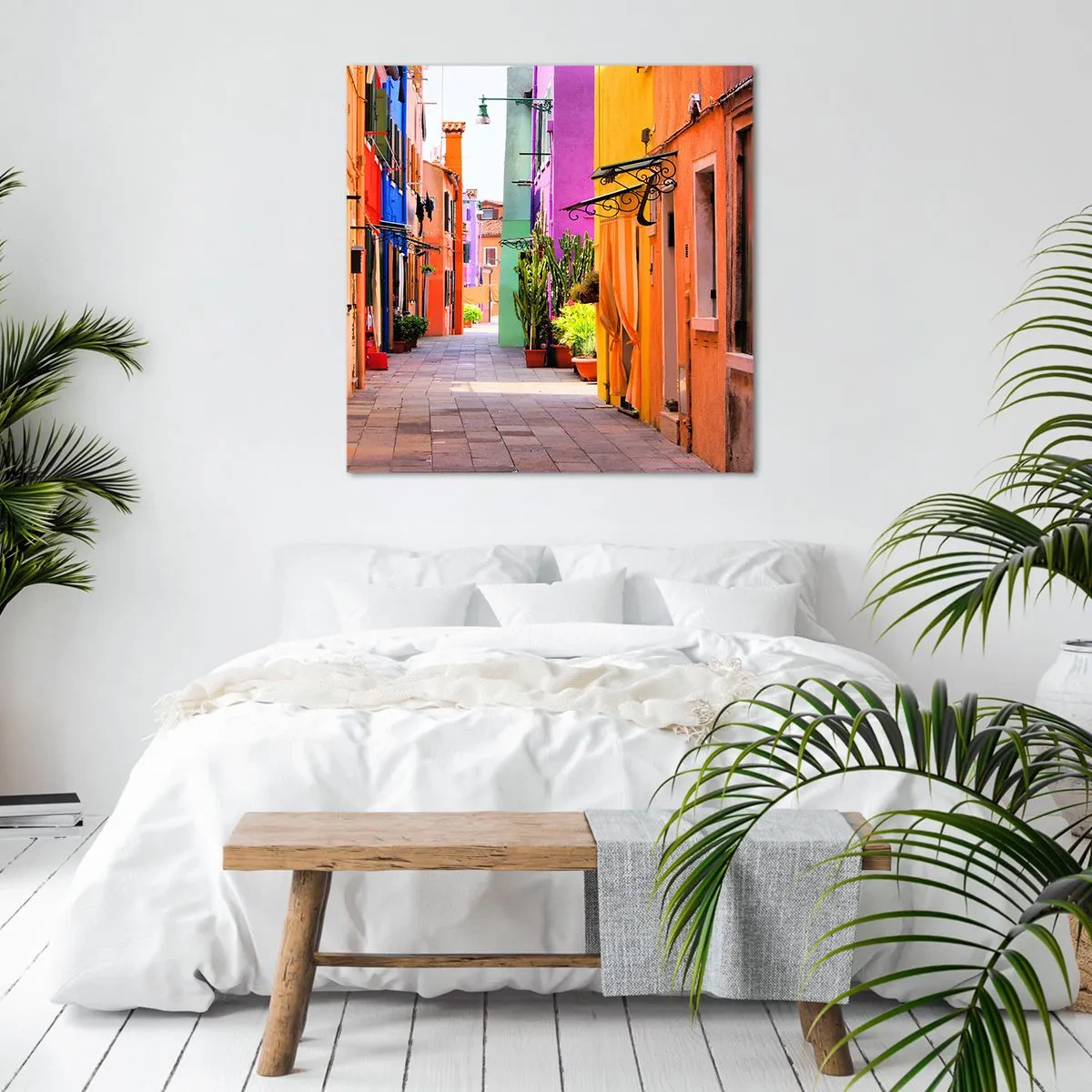 Tablou pe pânză - Aleea curcubeului - 60x60 cm