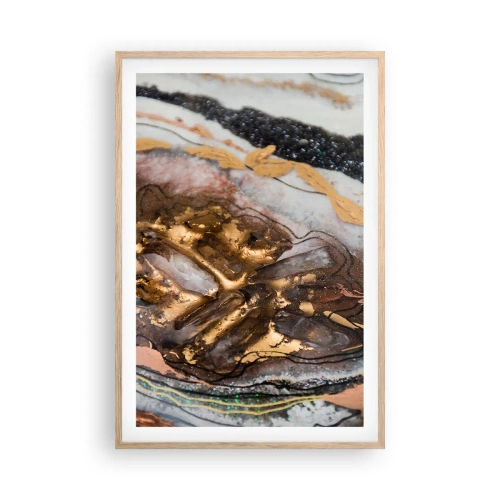 Poster în ramă de stejar deschis - Elementul pământ - 61x91 cm