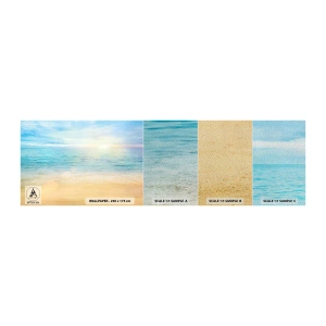 Mostră tapet Premium Sand - Marele albastru - Mare, Vedere, plajă - 100x30 cm