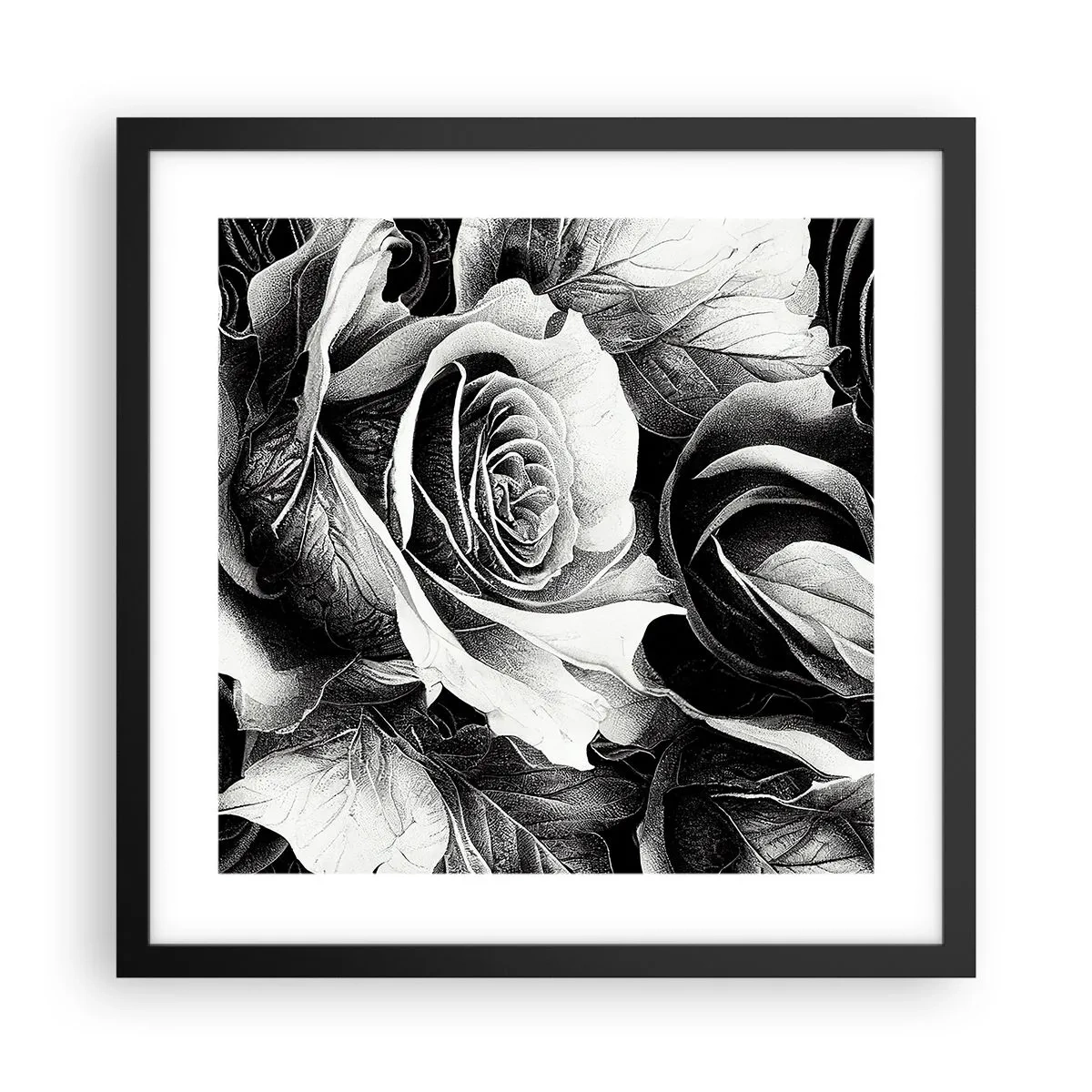 Poster în ramă neagră - Mereu regina - 40x40 cm