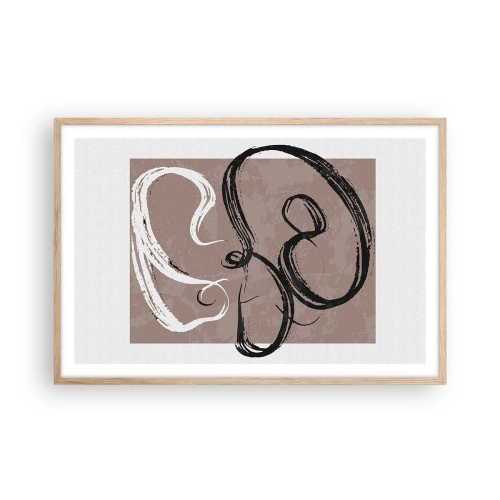 Poster în ramă de stejar deschis - Compoziția - căutarea plenitudinii - 91x61 cm