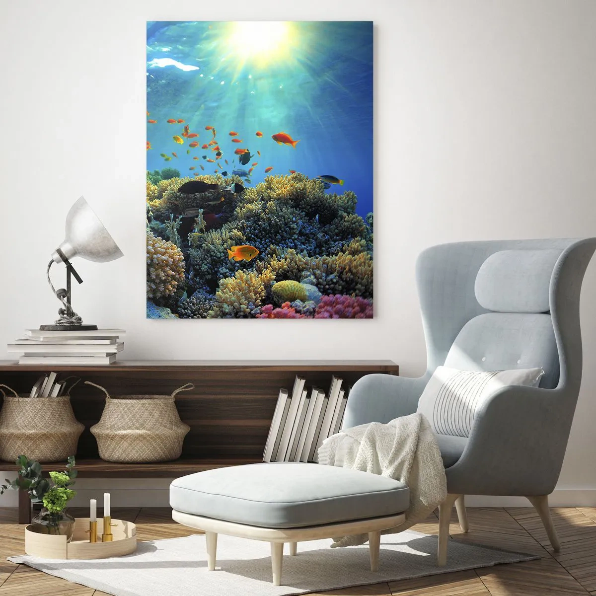 Tablou pe sticlă - Comori subacvatice - 50x70 cm