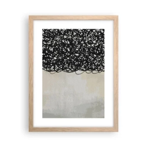 Poster în ramă de stejar deschis - Abstracție înfășurată - 30x40 cm