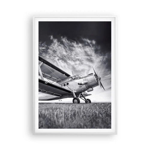 Poster în ramă albă - Rătăcitorul înaripat - 70x100 cm