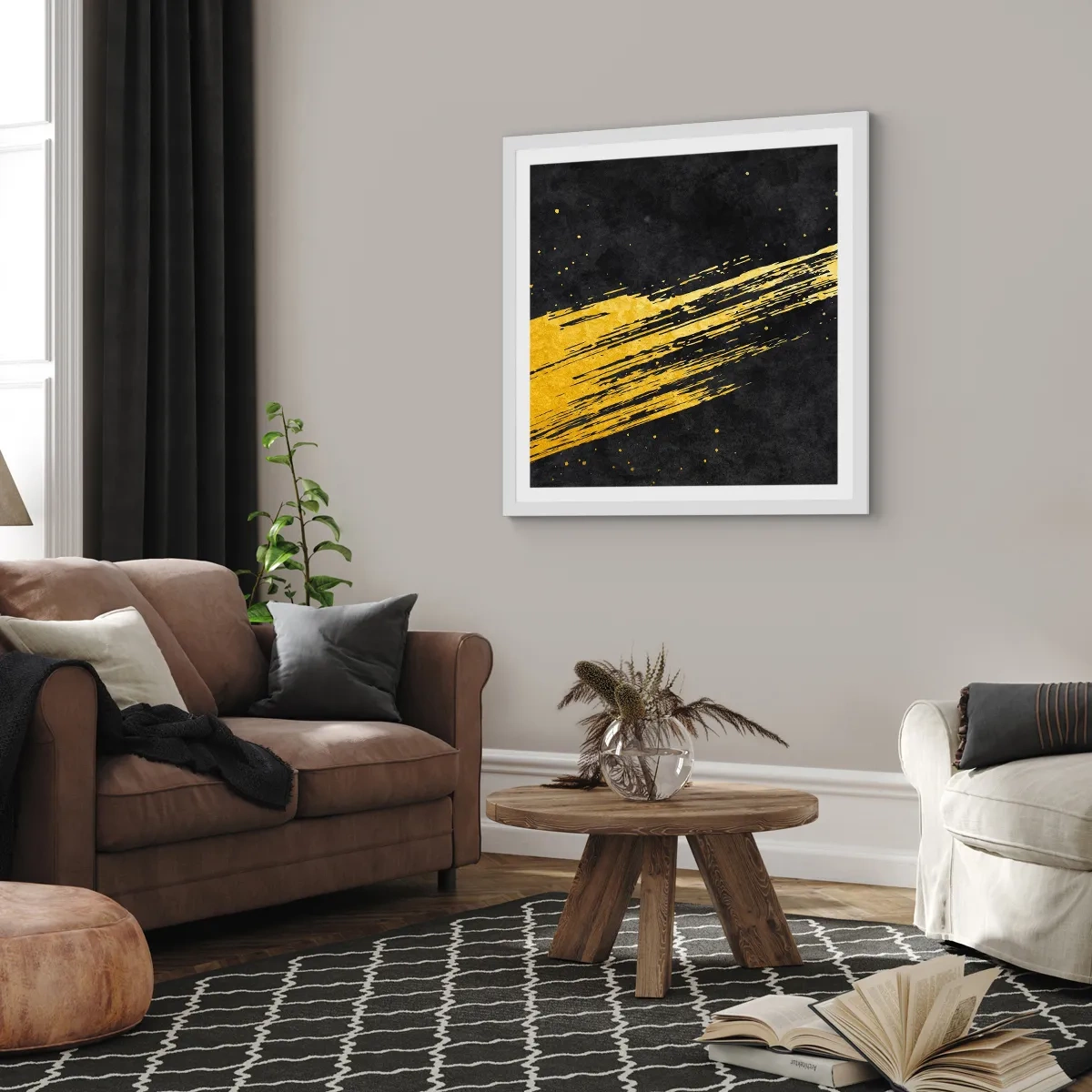 Poster în ramă albă - Salt în hiperspațiu - 60x60 cm