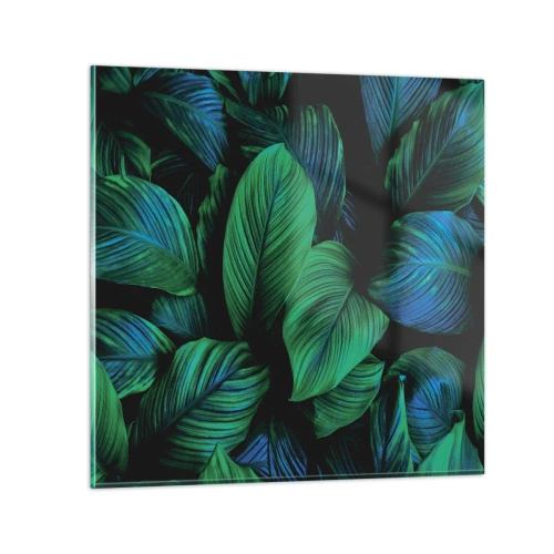 Tablou pe sticlă - Traficul verde - 60x60 cm