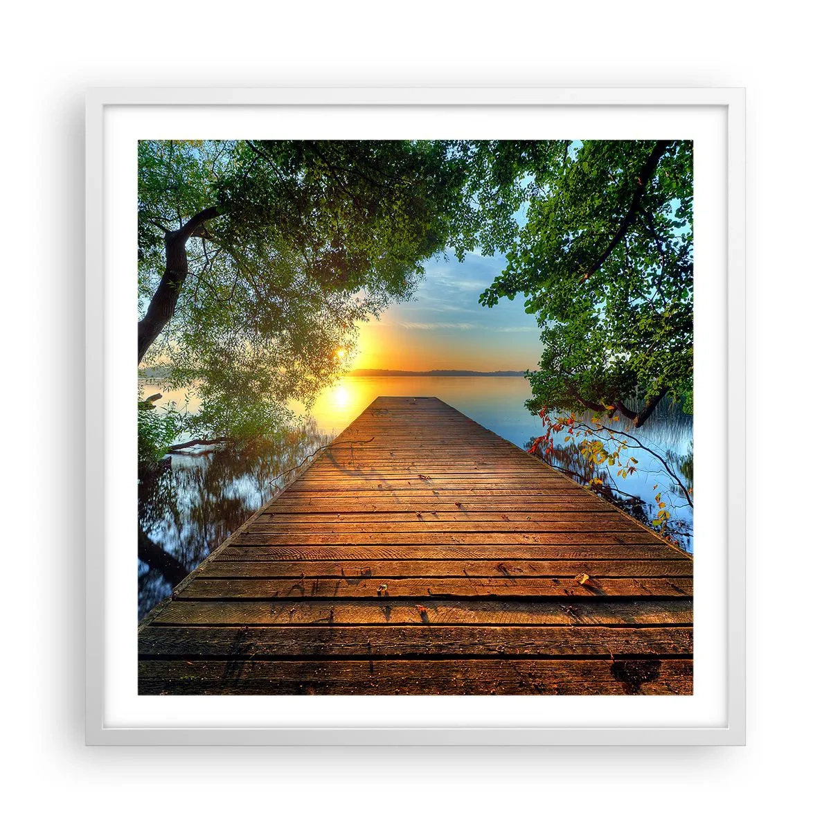 Poster în ramă albă - Nu te grăbi, stai jos - 60x60 cm