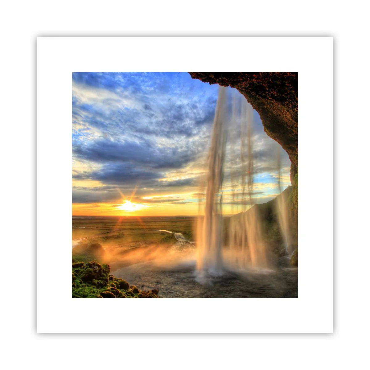 Poster - Lumea din spatele vălului de picături - 30x30 cm