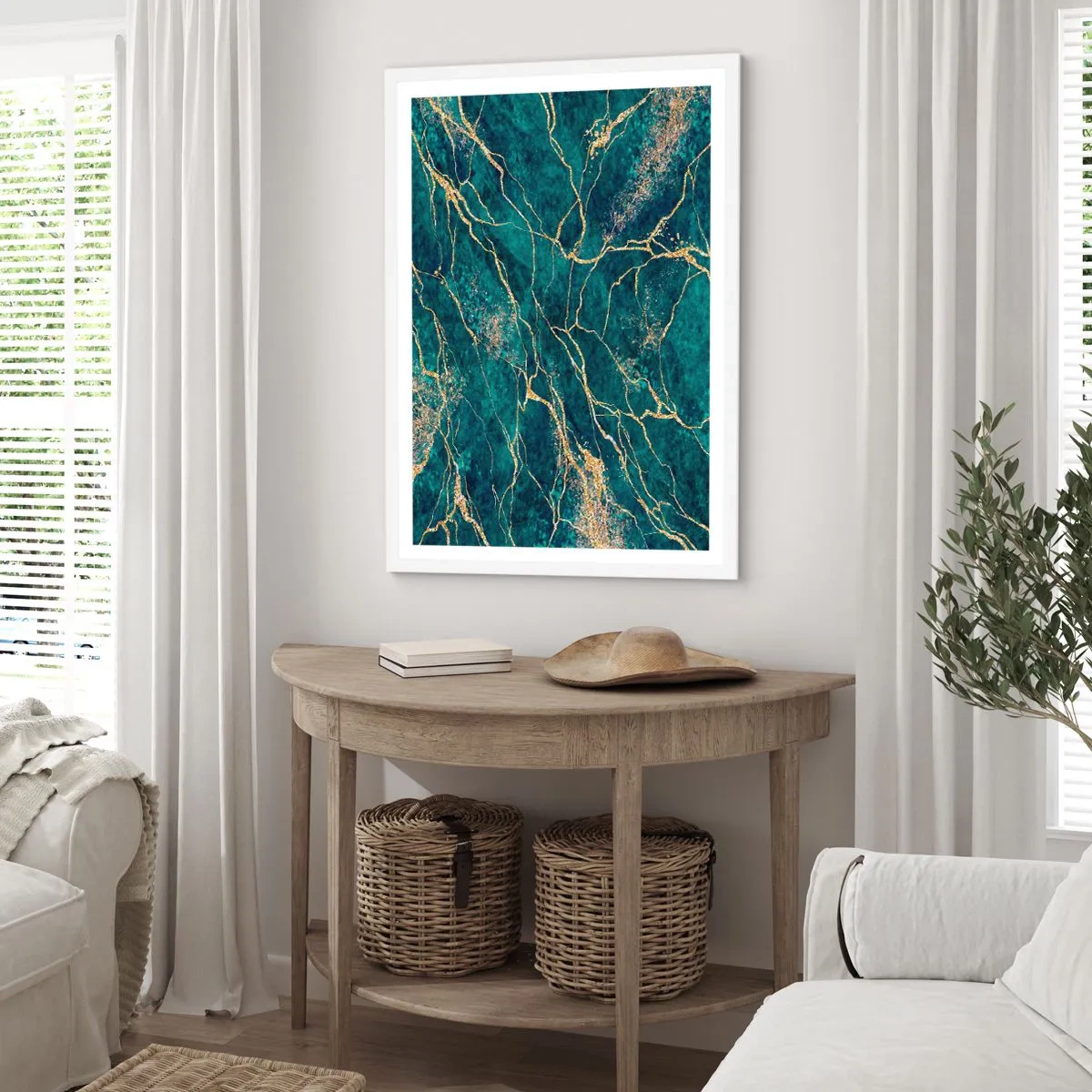 Poster în ramă albă - Filon de aur - 50x70 cm