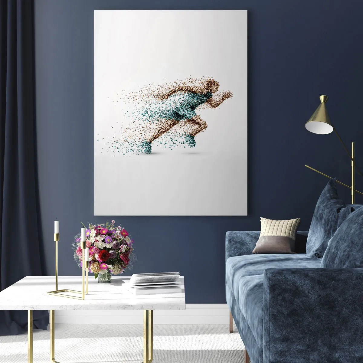 Tablou pe sticlă - Viața este o cursă - 80x120 cm